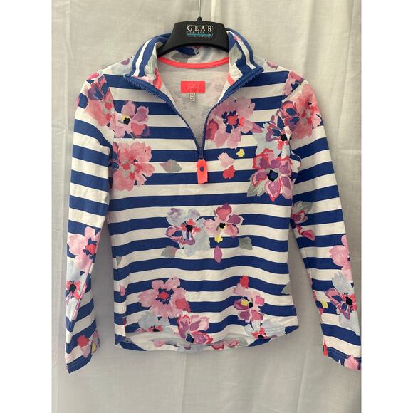 Joules Tops - Joules Size 2 Floral Casual 1/4 Zip Floral Print Sweatshirt Top Fairdale Print